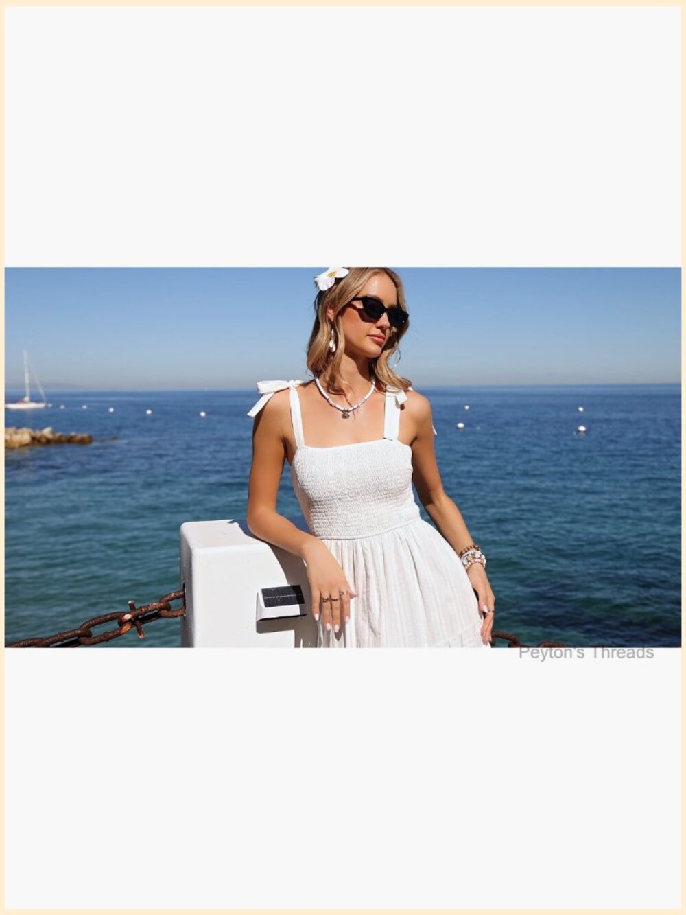 Smocked Spaghetti Strap Maxi Dress with Pockets - Picture 7 of 7
